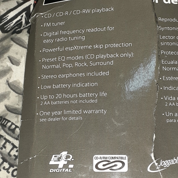 2011 RCA Portable CD Player CDR CDRW Playback FM Radio Headphones Vintage - Picture 3 of 3